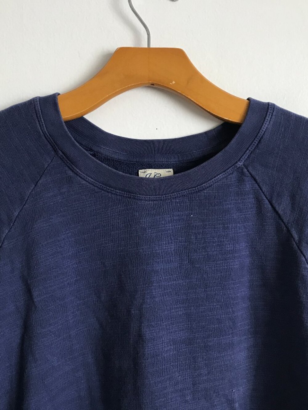 J CREW VINTAGE FLEECE BLUE SWEATSHIRT CREW CREW NECK PULLOVER MEDIUM - Picture 8 of 9